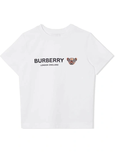 Burberry Kids Cotton Thomas Bear T-shirt (3-14 Years) In White