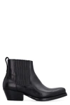 OUR LEGACY LEATHER CUBAN BOOT,COCBBL BLACK