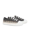 BURBERRY BLACK COTTON SNEAKERS,8040981 A1189