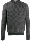 Drumohr Crew-neck Cashmere Sweater In Fant Grigio