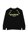 BALMAIN TEEN BLACK SWEATSHIRT,6P4050F0015 930T