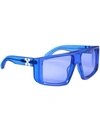 Off-white Alps Square-frame Sunglasses In Crystal Blue