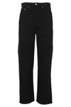 Levi's High Loose Straight Leg Jeans In Black In Black Sprout