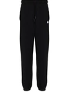 Marcelo Burlon County Of Milan Logo-embroidered Drawstring Track Pants In Black