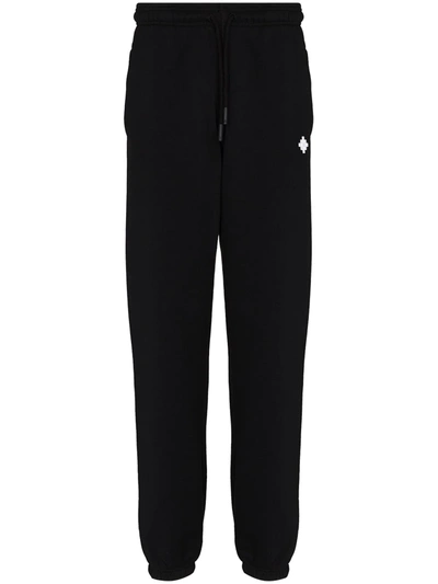 Marcelo Burlon County Of Milan Logo-embroidered Drawstring Track Pants In Black