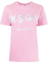 Msgm T-shirt Con Logo In Pink