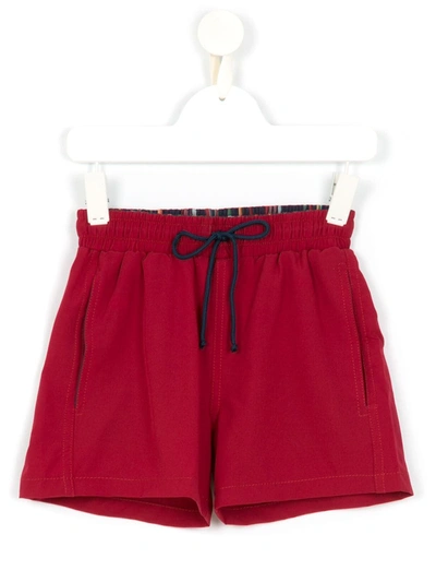 Lygia & Nanny Kids' Mike Swim Shorts In Red