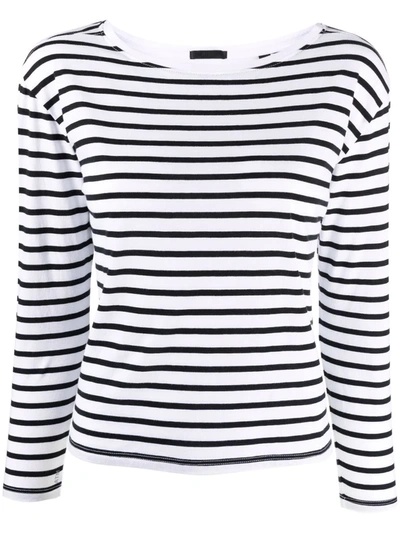 Atm Anthony Thomas Melillo Stripe-print Cotton T-shirt In White