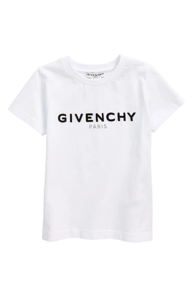 Givenchy Kids' ' Shadow Logo Cotton Graphic Tee In 10b White