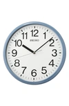 Seiko Office Wall Clock In Light Blue