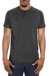 Public Rec Go-to Short Sleeve Performance Henley In Heather Charcoal