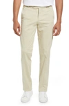 Nordstrom Trim Straight Leg Stretch Flat Front Chino Trousers In Grey Pelican