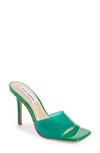 Steve Madden Signal Square Toe Sandal In Green