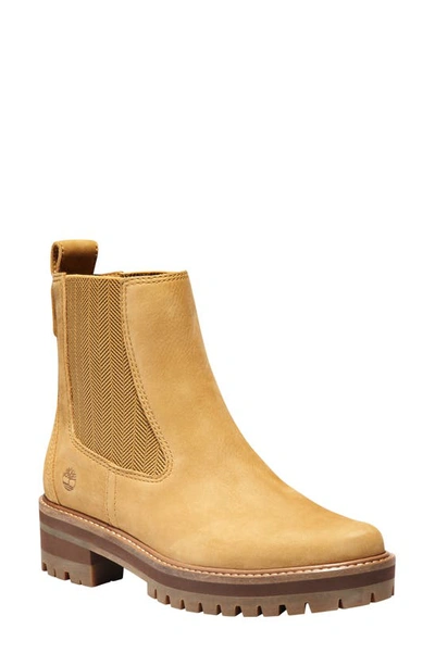 Timberland Courmayeur Valley Chelsea Boot In Wheat Nubuck