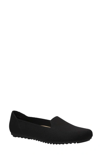 Bella Vita Hathaway Womens Stretchy Comfort Loafers In Black Knit