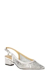 J. Reneé Juliah Slingback Pump In Silver Sequin Mesh