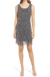 Pisarro Nights Beaded Cocktail Minidress In Carbon