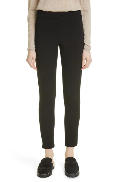 Max Mara Rosano Slim Stretch-jersey Pants In Black