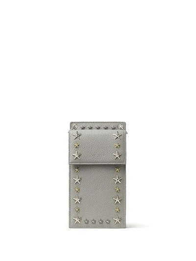 Jimmy Choo Pegasi Star-stud Phone Case In Grey