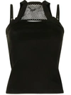 Dion Lee Net Holster Panelled Tank Top In Black