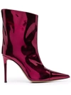 Alexandre Vauthier Raquel 105 Patent Leather Ankle Boots In Rosa