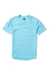 Good Man Brand Notch Neck Pocket T-shirt In Blue Topaz
