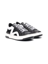 Msgm Teen Logo-laces Low-top Sneakers In Black