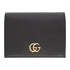 GUCCI BLACK SMALL GG MARMONT CARD CASE WALLET