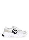 Dolce & Gabbana Daymaster Nylon And Suede Sneakers In White