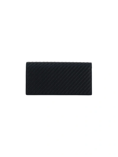 Ermenegildo Zegna Texturized Leather Wallet In Black