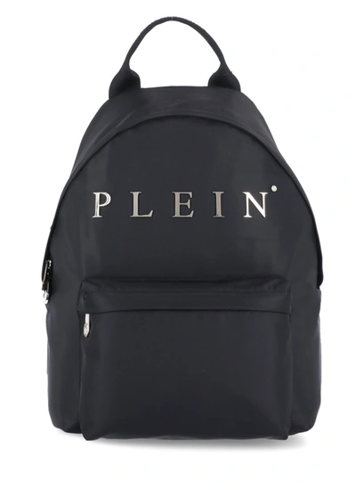 Philipp Plein Nylon Backpack With Logo In Black