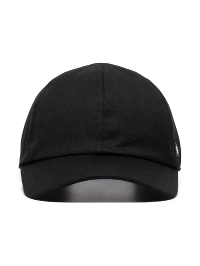 Totême Toteme 黑色斜纹棒球帽 In Black