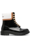 See By Chloé Colour-block Ankle Boots In Black