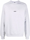 Msgm Crew Neck Sweatshirt With Logo In Grau