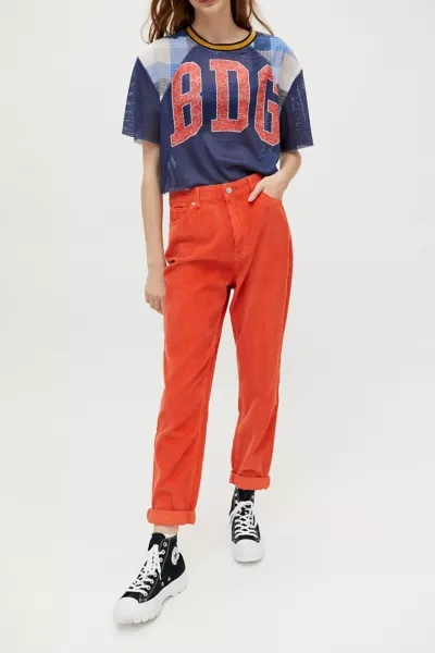 Bdg Color Corduroy High-waisted Mom Pant In Orange ModeSens