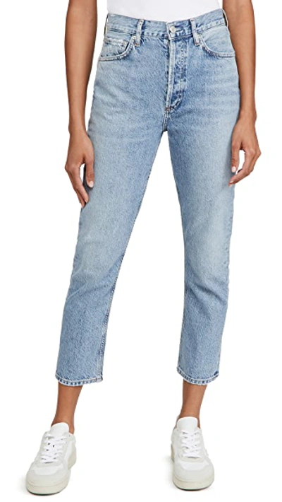 Agolde + Net Sustain '90s Cropped Organic High-rise Straight-leg Jeans In Swap Meet