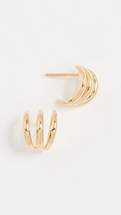 Missoma Claw Stud Earrings 18ct Gold Plated Vermeil