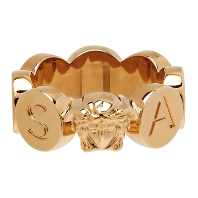 Versace Gold Medusa Logo Ring