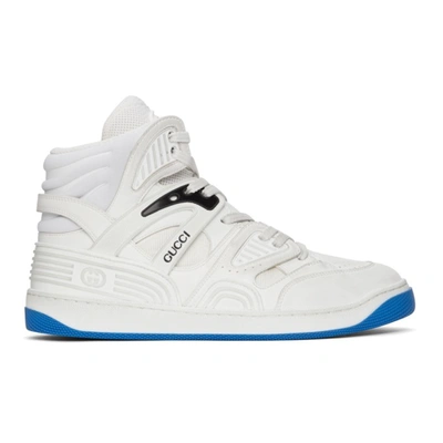Gucci White Basket High-top Sneakers