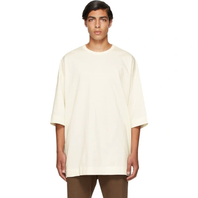 Juunj Off-white Overfit Graphic Half Sleeve T-shirt In Gelb