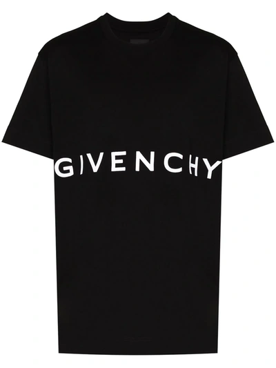 Givenchy 4g Logo Print T-shirt In Black