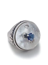 DREAMBOULE 18KT WHITE GOLD LIGHTHOUSE AND BOAT SAPPHIRE RING
