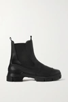 Ganni City Recycled Rubber Ankle Boots Black In Black