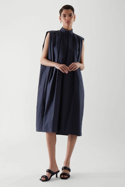 white christmas dresses Sleeveless Raw Wrap Dress / Black main image 1