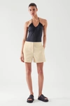Cos High-rise Shorts In Light Beige