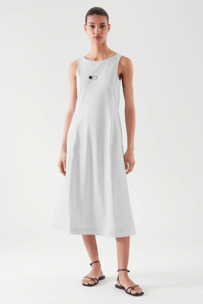 Cos Flared Sleeveless Dress In Light Grey | ModeSens