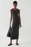 Cos Ribbed Dress In Grey