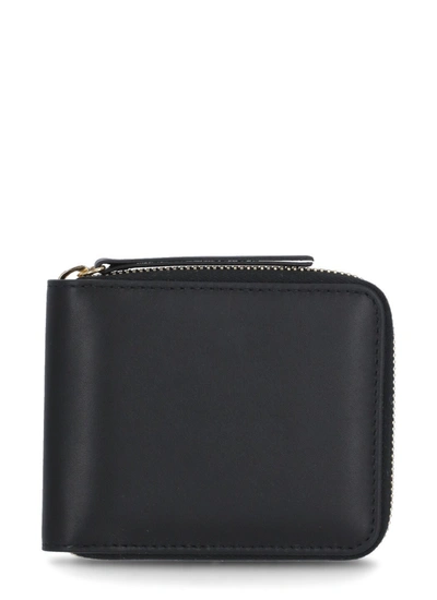 Maison Margiela Four-stitch Logo Zip-fastening Wallet In Black