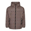 Dsquared2 Allover Logo Printed Windbreaker Jacket In Brown