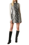 FRENCH CONNECTION SNAKE PRINT SLEEVELESS MINIDRESS